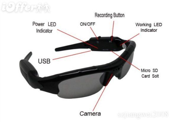 Mini DVR Spy Sunglasses Camera Audio Video Recorder DV